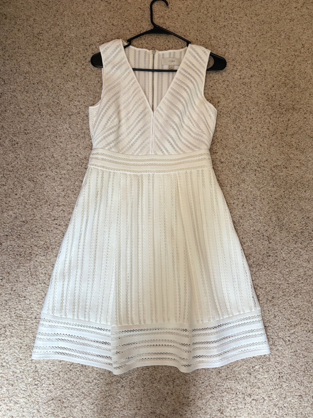 J. Crew white eyelet flares midi dress size 4